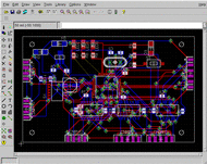 PCB エディタ EAGLEの画面